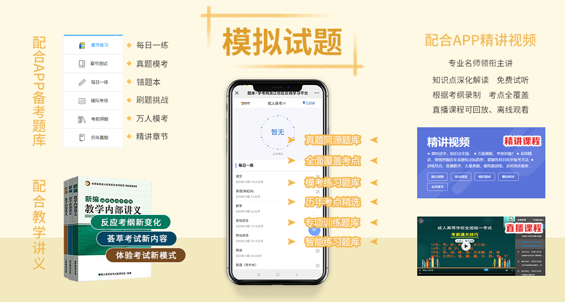 湖北成人高考考前復習資料！