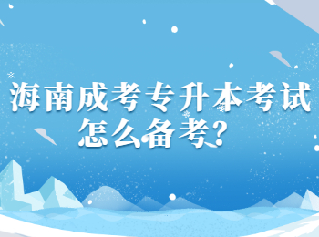 海南成考專升本考試怎么備考？