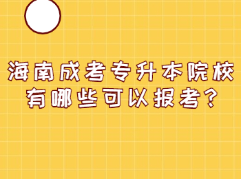 海南成考專升本院校有哪些可以報考