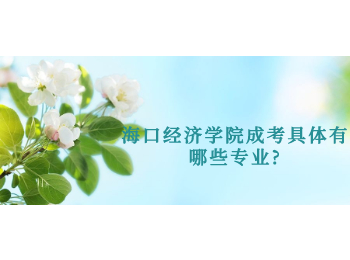 海口經(jīng)濟(jì)學(xué)院成考具體有哪些專業(yè)?