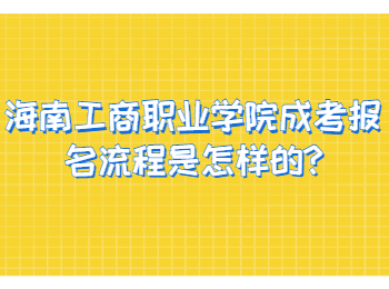 海南工商職業學院成考報名流程是怎樣的