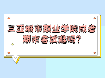 三亞城市職業學院成考期末考試難嗎