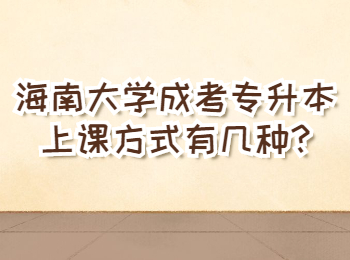 海南大學(xué)成考專升本上課方式有幾種