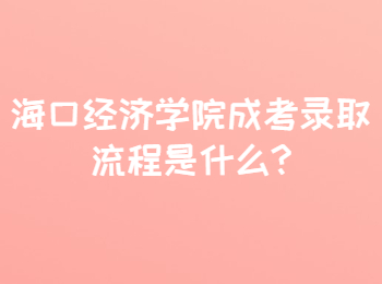 海口經濟學院成考錄取流程是什么