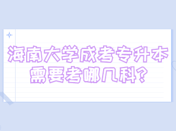 海南大學(xué)成考專升本需要考哪幾科